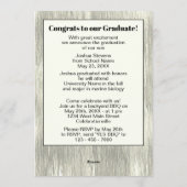 ヴィンテージ素朴木目卒業発表 シーズンカード (裏面)