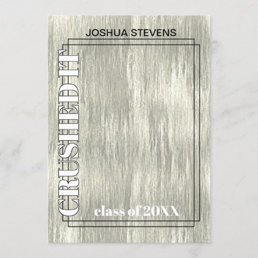 ヴィンテージ素朴木目卒業発表 シーズンカード (正面)