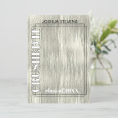 ヴィンテージ素朴木目卒業発表 シーズンカード (スタンド正面)