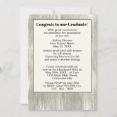 ヴィンテージ素朴木目卒業発表 シーズンカード (裏面)