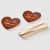 ヴィンテージ素朴木目結婚写真家そしてミセス ハンドファン (組立なし)