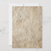 ヴィンテージ素朴植物結婚式の日付を保存 招待状 (裏面)