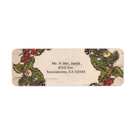 ヴィンテージ素朴樺の木パーティの招待状 ラベル