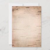 ヴィンテージ素朴樺の木パーティの招待状 招待状 (裏面)