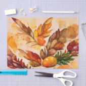 ヴィンテージ素朴水彩感謝祭 薄葉紙 (クラフト)