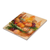 ヴィンテージ素朴水彩秋かぼちゃの収穫 タイル (側面)