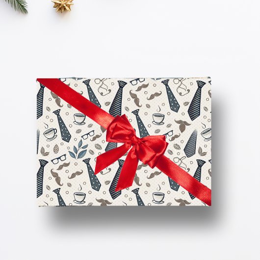 ヴィンテージ素朴父の日贈り ラッピングペーパー