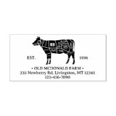 ヴィンテージ素朴牛の肉の肉屋チャート国産農場 ラバースタンプ (インプリント)