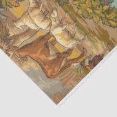 ヴィンテージ素朴牧歌的なカントリーシーン 薄葉紙 (詳細)