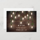 ヴィンテージ素朴球根植結婚物  出欠カード (正面/裏面)