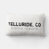 ヴィンテージ素朴白黒の都市と座標 ランバークッション (裏面)