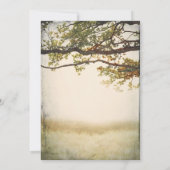 ヴィンテージ素朴秋ツリーのラ結婚イト 招待状 (裏面)