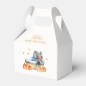 ヴィンテージ素朴秋パンプキンクリブベビーシャワー フェイバーボックス (裏面サイド)