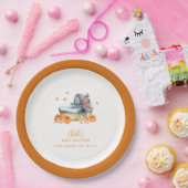 ヴィンテージ素朴秋パンプキンクリブベビーシャワー ペーパープレート (パーティー)