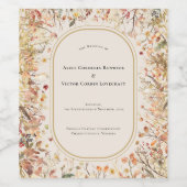 ヴィンテージ素朴秋ベージュ結婚のワインラベル ワインラベル (シングルラベル)