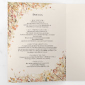 ヴィンテージ素朴秋ベージュ結婚ズ 三つ折り招待状 (内部最初)