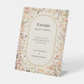 ヴィンテージ素朴秋ベージュ結婚式の引き出物 台座サイン (正面)