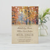 ヴィンテージ素朴秋秋弦ラ結婚イト 招待状 (スタンド正面)