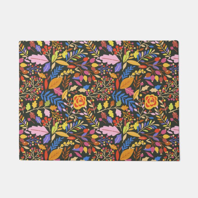 ヴィンテージ素朴秋秋植物園 ドアマット (正面)