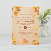 ヴィンテージ素朴紅葉フォーマル結婚の 招待状 (スタンド正面)