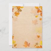 ヴィンテージ素朴紅葉フォーマル結婚の 招待状 (裏面)