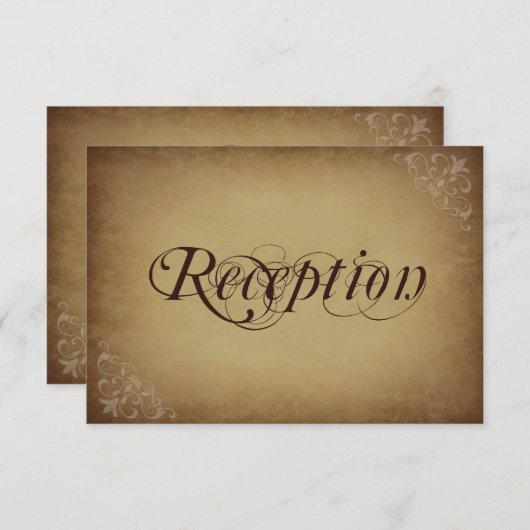 ヴィンテージ素朴紙ウェディングレセプションカード エンクロージャーカード