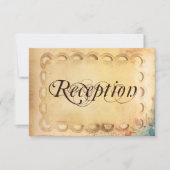 ヴィンテージ素朴紙ウェディングレセプションカード 招待状 (正面)