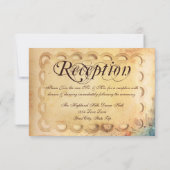 ヴィンテージ素朴紙ウェディングレセプションカード 招待状 (裏面)