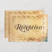 ヴィンテージ素朴紙ウェディングレセプションカード 招待状 (正面/裏面)