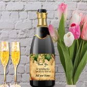 ヴィンテージ素朴紙ブドウつる植物グリーンブドウ スパークリングワインラベル