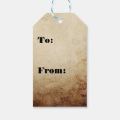 ヴィンテージ素朴紙質錆び茶色 ギフトタグ (裏面)