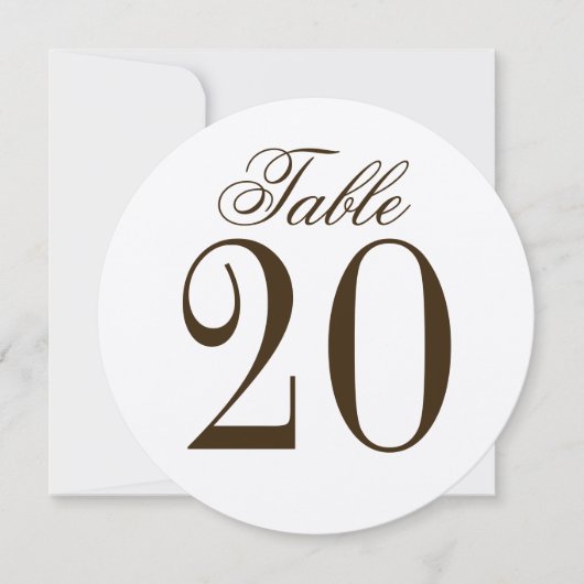 ヴィンテージ素朴結婚の円テーブル番号 招待状 (正面)
