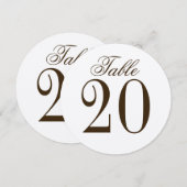 ヴィンテージ素朴結婚の円テーブル番号 招待状 (正面/裏面)