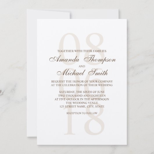 ヴィンテージ素朴結婚の 招待状 (正面)