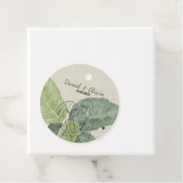 ヴィンテージ素朴結婚フローラ フェイバータグ