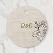 ヴィンテージ素朴結婚フローラ フェイバータグ (裏面)