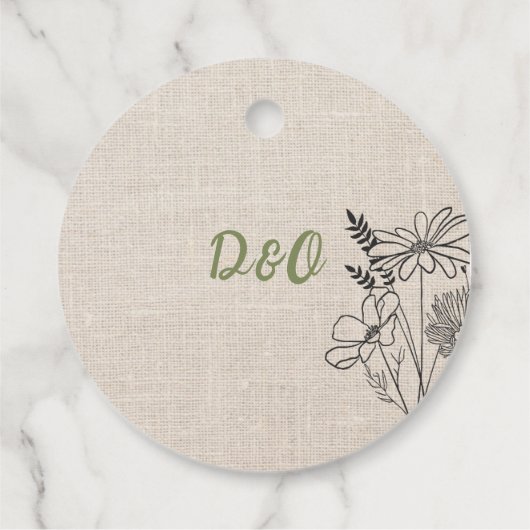 ヴィンテージ素朴結婚フローラ フェイバータグ (裏面)