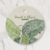 ヴィンテージ素朴結婚フローラ フェイバータグ (正面)