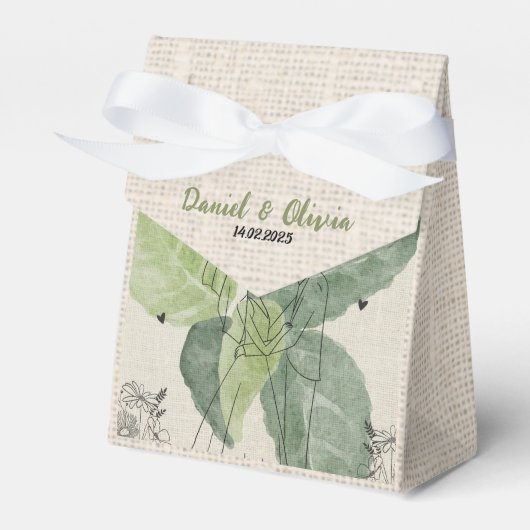 ヴィンテージ素朴結婚フローラ フェイバーボックス (正面サイド)