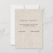 ヴィンテージ素朴結婚フローラ 出欠カード (裏面)