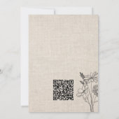 ヴィンテージ素朴結婚フローラ 招待状 (裏面)