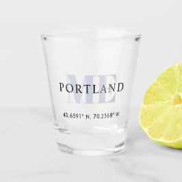 ヴィンテージ素朴緯度経度の市座標 ショットグラス