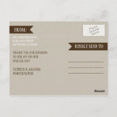 ヴィンテージ素朴航海のサンキューカード ポストカード (裏面)