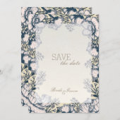 ヴィンテージ素朴花フローラ結婚式の日付を保存 セーブザデート (正面/裏面)