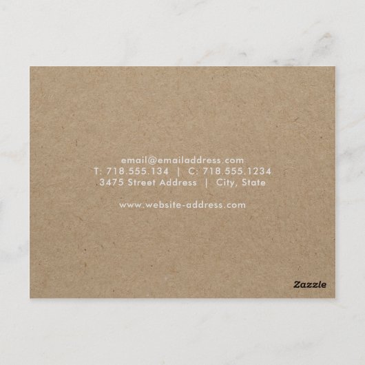 ヴィンテージ素朴花模様用はがき ポストカード (裏面)