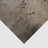 ヴィンテージ素朴茶動揺して植物組織 薄葉紙 (詳細)