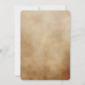 ヴィンテージ素朴茶色の黒いスクロール結婚ポスト 招待状 (裏面)