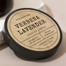 ヴィンテージ素朴薬用丸ろうそく瓶ラベル