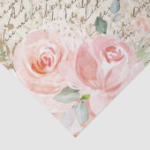 ヴィンテージ素朴赤面バラOld Letter Decompage T 薄葉紙 (詳細)