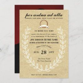 ヴィンテージ素朴退職写真職業をテーマ 招待状